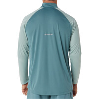 Asics camiseta técnica manga larga hombre ICON LS 1/2 ZIP vista trasera