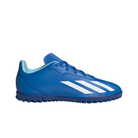 adidas botas de futbol niño multitaco y terreno duro X CRAZYFAST.4 TF J AZ lateral exterior