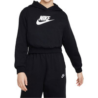 Nike sudadera niña G NSW CLUB FLC CRP HDY HBR vista frontal