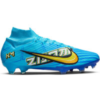 Nike botas de futbol cesped artificial ZOOM SUPERFLY 9 ELITE KM FG AZBL lateral exterior