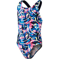 Speedo bañador natación niña Digital Allover Leaderback vista frontal