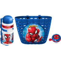 Stamp accesorios bicicletas infantiles Cesta + Bidon + Timbre SPIDER-MAN vista frontal