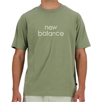 New Balance camiseta manga corta hombre New Balance Linear Logo Relaxed Tee vista frontal