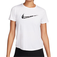 Nike camiseta entrenamiento manga corta mujer W NK ONE SWSH HBR DF SS TOP vista frontal