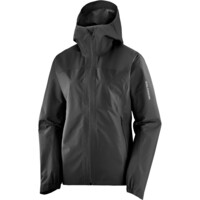 Salomon chaqueta impermeable mujer OUTLINE GTX 2.5L JKT W DEEP BLACK vista detalle