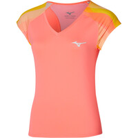 Mizuno camiseta tenis manga corta mujer Release Printed Tee (w) vista frontal