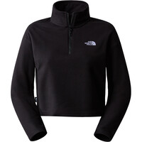 The North Face forro polar mujer W 100 GLACIER CROPPED 1/4 ZIP vista frontal