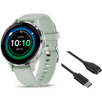 Garmin smartwatch Venu 3S GPS, Wi-Fi, Sage Gray + Passiva vista frontal