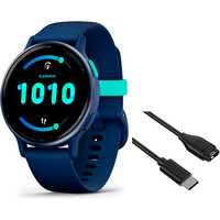 Garmin smartwatch Vivoactive 5 Captain Blue and Metallic vista frontal