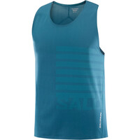 Salomon camisetas trail running tirantes hombre SENSE AERO SINGLET GFX M vista detalle