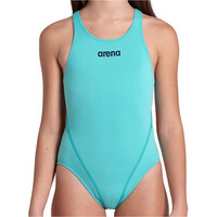 Arena bañador natación niña BAADOR TEAM SWIMSUIT SWIM TECH SOLID vista frontal