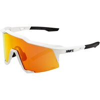 100% gafas ciclismo SPEEDCRAFT - Off White - Red Lens vista frontal