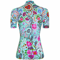 Cycology maillot manga corta mujer Secret Garden Women's Cycling  Jersey vista trasera