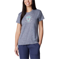 Columbia camiseta montaña manga corta mujer Sloan Ridge Graphic SS Tee vista frontal