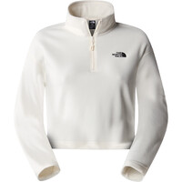 The North Face forro polar mujer W 100 GLACIER CROPPED 1/4 ZIP vista frontal