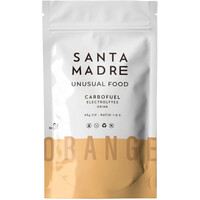 Santa Ma energía instantánea SM CarboFuel 45CHO (16 dosis) Naranja 832g vista frontal