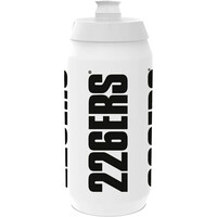 226ers Bidones PLASTIC BOTTLE 550CC WHITE SUPERLIGHT-BLACK LOGO vista frontal