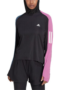 adidas camiseta técnica manga larga mujer Own the Run Colorblock Running (manga larga) vista frontal