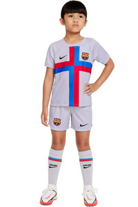 Nike equipación fútbol niño CONJUNTO FC BARCELONA TERCERA EQUIPACION 2022-2023 vista frontal