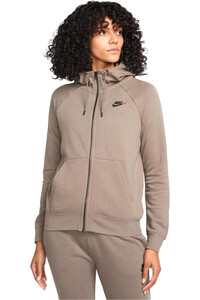 Nike sudadera mujer NSW ESSNTL FLC FZ HOODIE vista frontal