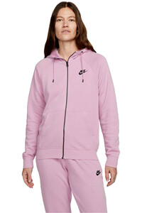 Nike sudadera mujer NSW ESSNTL FLC FZ HOODIE vista frontal