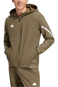 adidas sudadera hombre Designed 4 Gameday Premium Full-Zip vista frontal