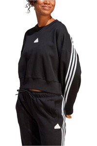 adidas sudadera mujer Future Icons 3 bandas vista frontal