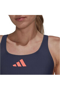 adidas bañador natación mujer 3 Bar Logo vista detalle