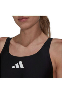 adidas bañador natación mujer 3 Bar Logo vista detalle