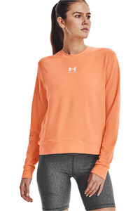 Under Armour sudadera mujer Rival Terry Crew vista frontal