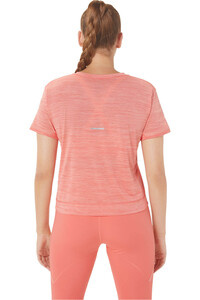 Asics camiseta entrenamiento manga corta mujer RACE CROP TOP vista trasera