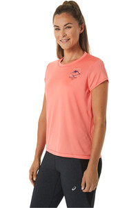 Asics camiseta entrenamiento manga corta mujer FUJITRAIL LOGO SS TOP vista detalle