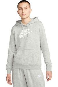 Nike sudadera mujer W NSW CLUB FLC GX STD PO HDY vista frontal