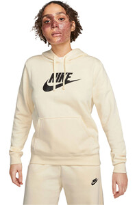 Nike sudadera mujer W NSW CLUB FLC GX STD PO HDY vista frontal