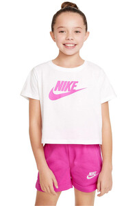 Nike camiseta manga corta niña G NSW TEE CROP FUTURA vista frontal