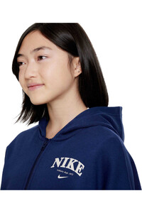 Nike sudadera niña G NSW TREND FLC FZ HOODIE PRNT vista detalle