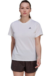 adidas camiseta entrenamiento manga corta mujer Run Icons Running vista frontal