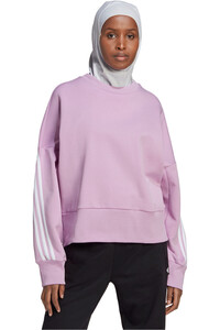 adidas sudadera mujer Sportswear Future Icons 3 bandas vista frontal