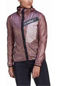 adidas chaqueta impermeable mujer Techrock Three-in-One con capucha vista frontal