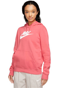 Nike sudadera mujer W NSW CLUB FLC GX STD PO HDY vista frontal