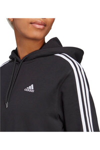 adidas sudadera mujer Essentials 3 bandas French Terry Crop vista detalle