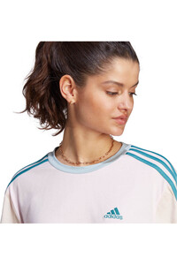 adidas camiseta manga corta mujer W 3S CR TOP vista detalle