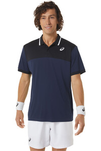 Asics camiseta tenis manga corta hombre MEN COURT POLO SHIRT vista frontal