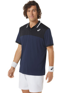 Asics camiseta tenis manga corta hombre MEN COURT POLO SHIRT vista detalle