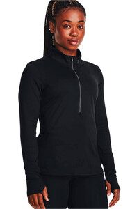 Under Armour camiseta técnica manga larga mujer UA Qualifier Run 1/2 Zip vista frontal