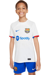 Nike camiseta de fútbol oficiales niño BARCELONA 24 Y NK DF STAD JSY SS AW vista frontal