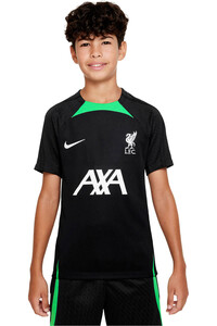 Nike camiseta entrenamiento niño LIVERPOOL 24 Y NK DF STRK SS TOP K NEVE vista frontal