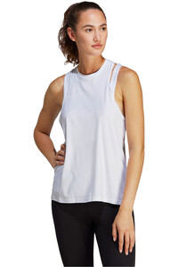 adidas camiseta tirantes fitness mujer TR-ES 3BAR TK vista frontal