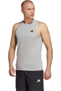 adidas camiseta tirantes fitness hombre TR-ES FR SL T vista frontal