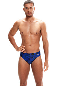 Speedo bañador natación hombre Allover 7cm Brief vista frontal